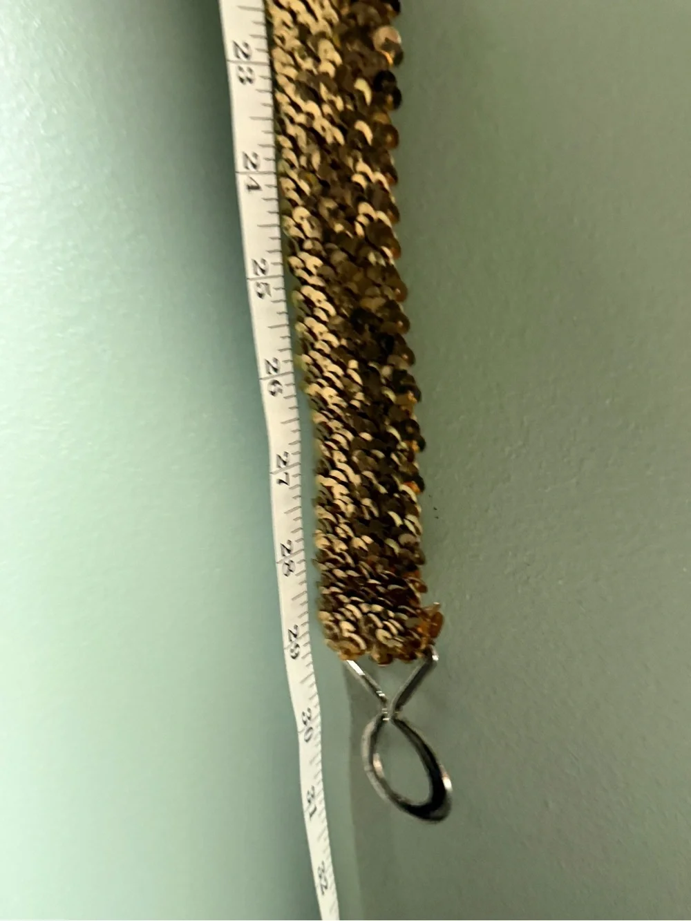 Vintage Gold Sequin Stretch Belt